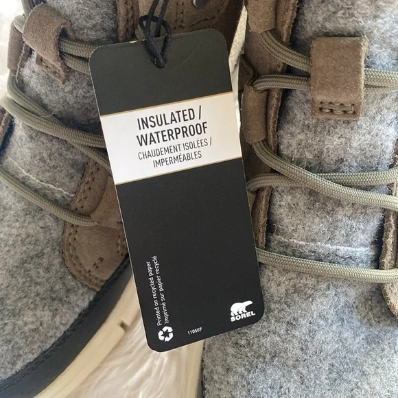 ❄️SOREL Explorer II Joan Felt WP Green white black red Women’s 6 - Picture 12 of 17